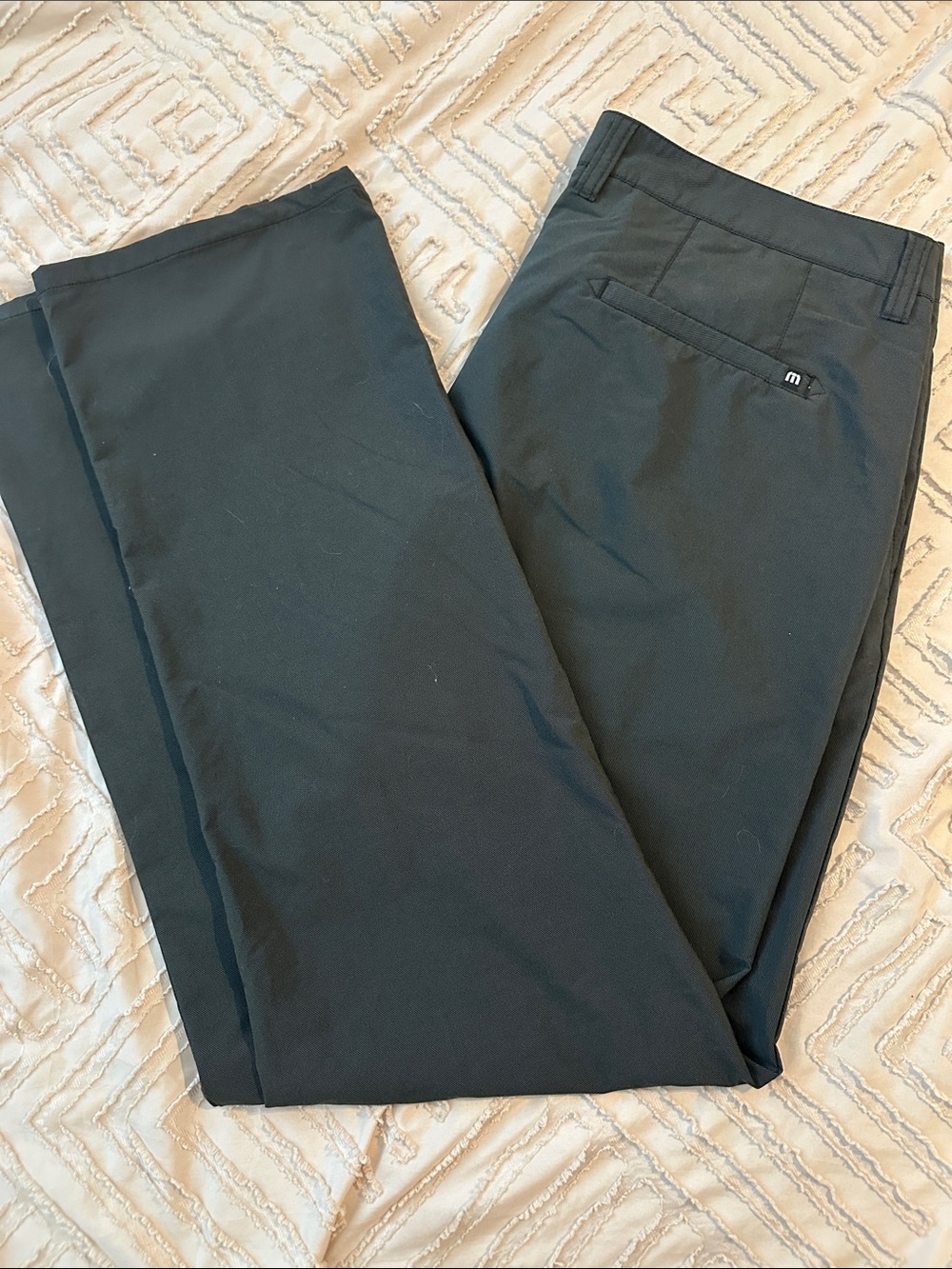 Travis Mathew Men's Dark Charcoal Gray Chinos